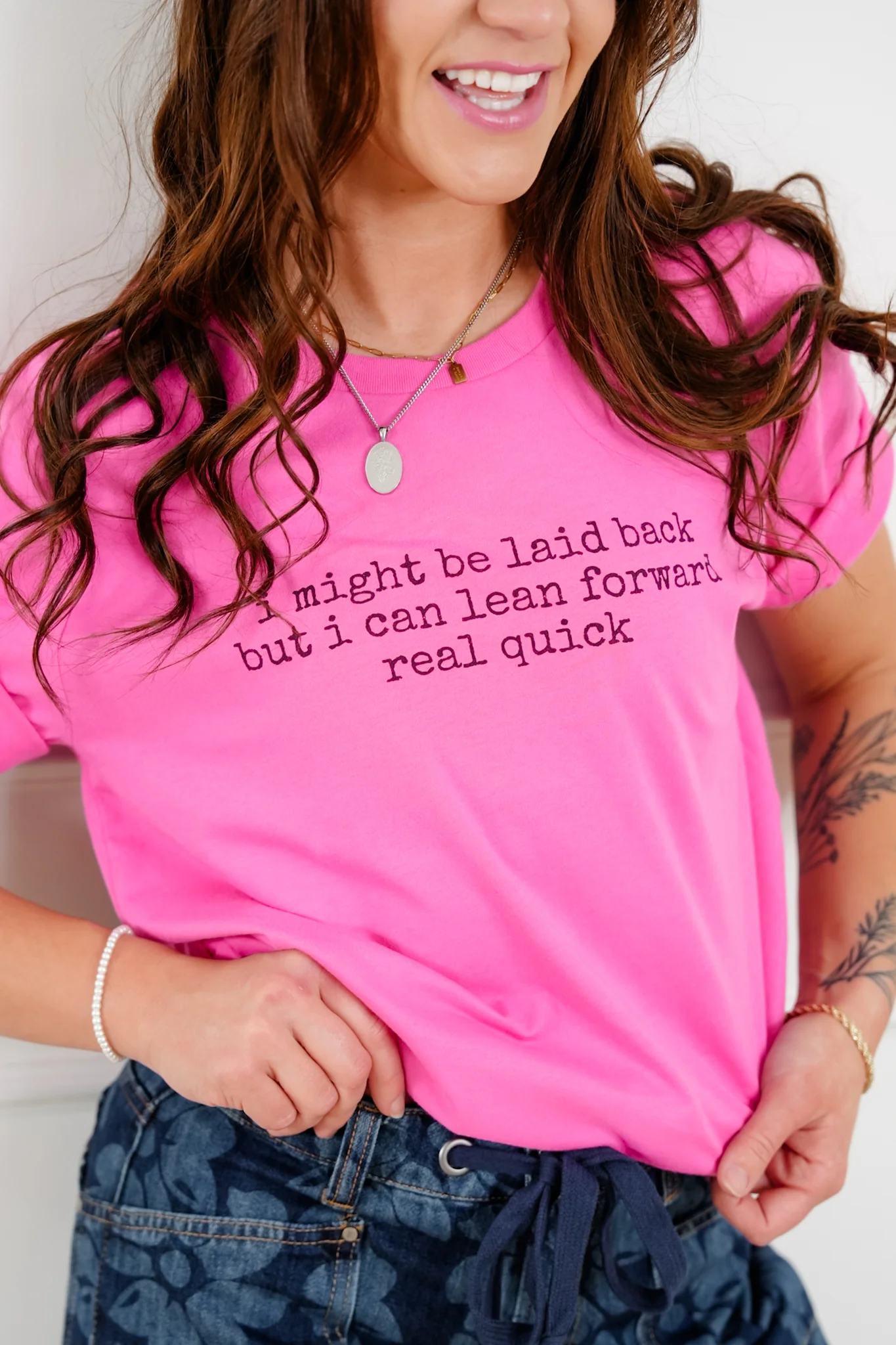Plus/Reg Short Sleeve "I Might Be Laid Back" Graphic Tee - Image 2